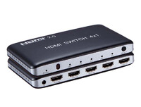 Rozdzielacz rozgałęźnik HDMI 2.0 Switch 4x1 4K60Hz widok z przodu.