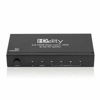 Rozdzielacz splitter Cablesson HDelity 1x4 HDMI 4K 60Hz HDR 3D widok z przodu