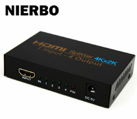 Rozdzielacz splitter HDMI NIERBO 1x4 FHD 4Kx2k 3D 1080P widok z przodu