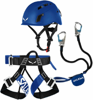 Salewa Premium Attac – zestaw uprząż i lonża via ferrata