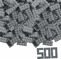 Simba Blox 104114549 – 500 szarych klocków plastikowych, kompatybilne