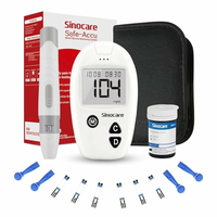 sinocare Safe-Accu – glukometr z 25 paskami i 25 lancetami, mg/dL