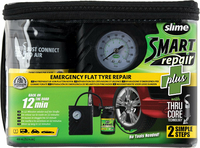 Slime Smart Repair Plus - zestaw awaryjny do naprawy opon z pompką i uszczelniaczem