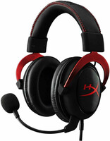 Słuchawki nauszne gamingowe HyperX Cloud II Red 7.1 KHX-HSCP-RD widok słuchawek z przodu