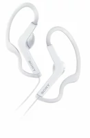 Słuchawki przewodowe dokanałowe Sony MDR-AS210 białe widok z bliska