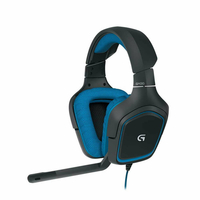 Słuchawki przewodowe Logitech G430 Dolby 7.1 Pro Gaming widok z lewej strony
