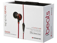 Słuchawki przewodowe MONSTER CABLE iBeats by Dr.Dre ControlTalk czarne widok z przodu.