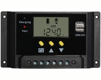 Solarny regulator ładowania PWN 12/24V 30A LMS2430 widok z przodu