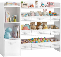 SONGMICS regał na zabawki Montessori 113 x 30 x 104 cm – biały