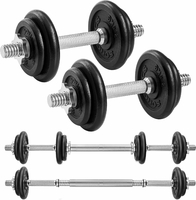 SONGMICS Zestaw hantli regulowanych 2x10 kg - hantle żeliwne 2 w 1