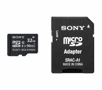 Sony MicroSDHC 32GB SR-32UYA 40MB/s UHS-I class 10 widok z przodu