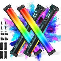 Soonpho Zestaw 4x RGB LED Light Stick ze statywami - oświetlenie wideo