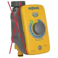 Sterownik nawadniania Hozelock Controller żółto-czarny widok z przodu.
