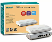 Switch Micronet SP605K HUB Ethernet 10/100MB widok z przodu