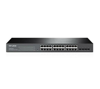Switch zarządzający TP-LINK T1600G-28TS GIGABIT widok z przodu.