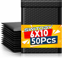 Switory koperty bąbelkowe A5, czarne – 50 sztuk, samoklejące