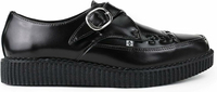 T.U.K. skórzane creepersy unisex – buty na platformie gotyckie