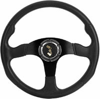 Tbest Kierownica sportowa 350 mm – głęboka miska wyścigowa, czarna