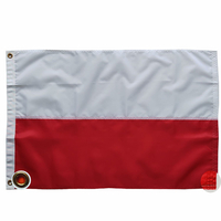 TCTOHZNG flaga Polski 90 x 150 cm – szyte pasy, materiał 210D, mosiężne oczka