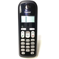 Telefon stacjonarny Siemens Gigaset AS300 czarny widok z przodu.