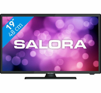 Telewizor LED 19 cali kamper kemping jacht 12V widok z przodu na salora