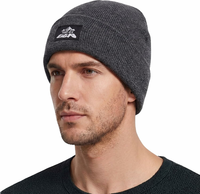 TOP-EX PolarWool czapka zimowa XL-XXL – wełna merino, szara dwuwarstwowa