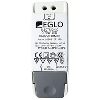 Transformator elektryczny EINBAUSPOT Eglo 70W 230V 11,5V AC widok z przodu.