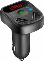 Transmiter samochodowy FM Bluetooth 5.0 2-porty USB widok z przodu