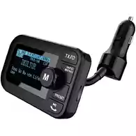 Transmiter samochodowy odbiornik angmno DAB105B AUX MP3 LCD widok z przodu
