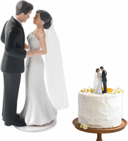 UCFBWO figurka pary młodej na tort 5 x 11 cm – dekoracja weselna, biała