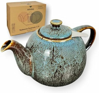 Urban Lifestyle Swansea imbryk porcelanowy 1,1 l z zaparzaczem, morska zieleń