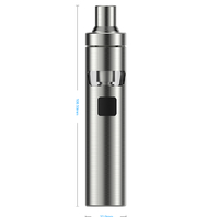 Vape Pen eGo AIO D22 Tank 2ml 25W stalowy widok z przodu.