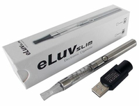 Vape Pen eLuv Slim 310mAh srebrny widok z przodu.