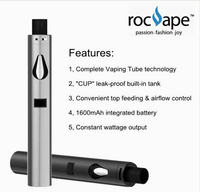 Vape Pen rocvape Origo CVT Vaping Tube KIT 40W srebrny widok z przodu.