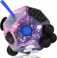 VCOSTORE Fidget Cube Galaxy – kostka antystresowa 12 funkcji, fioletowa