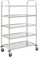 vidaXL 50917 – 5-poziomowy wózek kelnerski ze stali nierdzewnej 107 x 55 x 147 cm