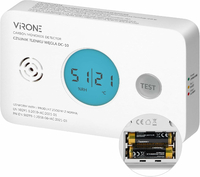 Virone DC-10 Czujnik czadu z wyświetlaczem LCD - detektor CO, czujnik elektrochemiczny