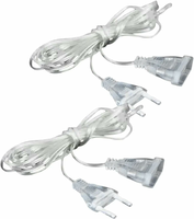 Wenxiaw Przezroczysty kabel przedłużający do oświetlenia 3 m – zestaw 2 szt.