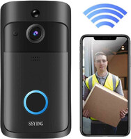 Wideodomofon domofon bezprzewodowa kamera HD WiFi iOS Android widok z przodu.