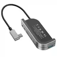 Wielofunkcyjny HUB USB-C Baseus GN39F HDMI SD/TF PD USB widok z przodu.
