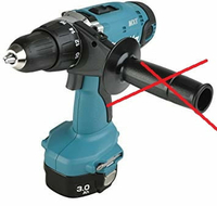 Wiertarko-wkrętarka akumulatorowa Makita 6339D 41.4V + ładowarka i bateria widok z przodu 