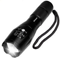 Wodoodporna latarka Binwo T6 2000LM CREE LED 5 trybów regulowana ostrość na kemping widok z przodu