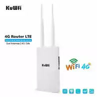 Wodoodporny zewnętrzny router KuWFi CPE 150Mbps CAT4 LTE 3G 4G SIM widok z przodu