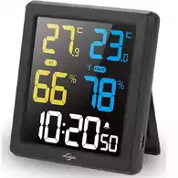 Wyświetlacz stacja bazowa pogody VIFLYKOO LCD termometr widok z przodu.