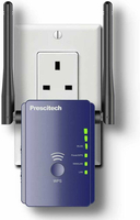 Wzmacniacz sygnału WiFi Prescitech E300 widok z przodu 