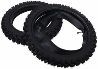 Xiuganpo zestaw opon motocrossowych przód 60/100-14 + tył 80/100-12 z dętkami