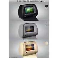 Zagłówek Multimedialny LCD 9 cali HD DVD 2szt widok w trzech kolorach