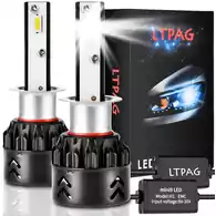 Żarówka LED LTPAG H1 6000LM 36W 6000K zimna widok z przodu
