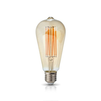 Żarówka LED Polux ST64 E27 7W 2700K Retro ciepła widok z przodu