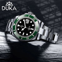 Zegarek mechaniczny DUKA 108 Dial NH35 Seiko zielony widok z przodu.